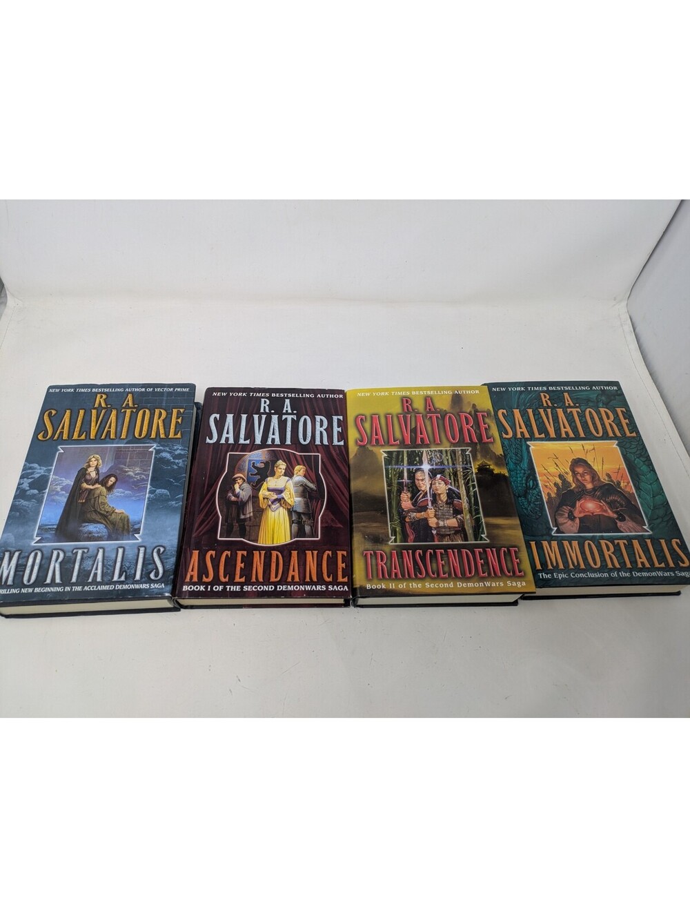 R.A. Salvatore DemonWars Saga 4 Book Lot Mortalis Ascendance Immortalis HC